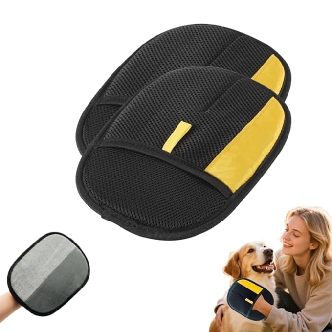 Pet Hair Remover Gloves, 2025 Upgraded Pet Grooming Gloves Hair Remover Electrostatic, Premium Efficient Hands on for Dogs, Cats & Horses (2PCS)
