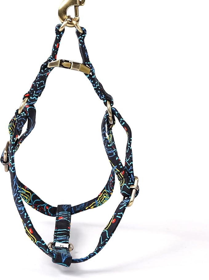 Angie and Allie Organic Cotton Personalized Step in Dog Harness,Custom Dog Halter Vests,Adjustable No Pull Canine Halter Harness for Small Medium Large Dogs