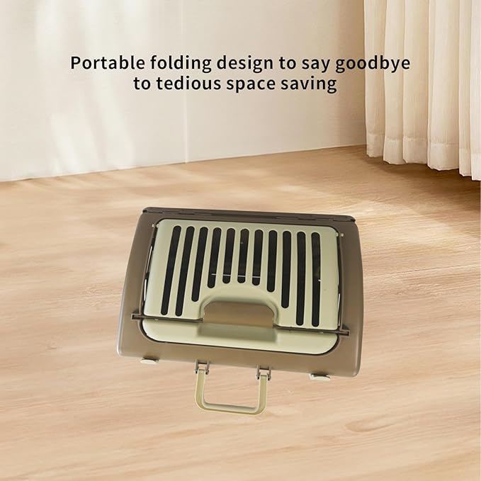 Foldable Travel Cat Carrier, Small Cat Carrier Hard Up to 25lbs, 18" Lx14.5 Wx14 H Front Open Type Plastic Cat Carriers, Beige + Coffee