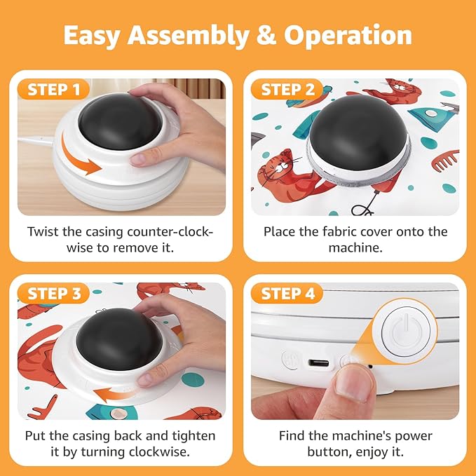 Interactive Cat Toys Rechargeable: Moving Concealed Feathers with Chime - Hide and Seek Toys,Touch Cat Kitten Toy Exercise Toys for Indoor Bored Adult Cats,White