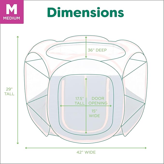 Furhaven Portable Dog Playpen Cat Tent, Pet Playground/Kennel Foldable Indoor Outdoor Zippered Puppy Crate - Navy, Medium