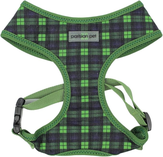 Parisian Pet Dog Harness - Adjustable Bright Green Dog Vest Harness - No Choke, Padded, No Pull Dog Harness Medium-Sized Dog - Cooling Dog Harness for Walking, Running, and Hiking - Puppy Harness - M