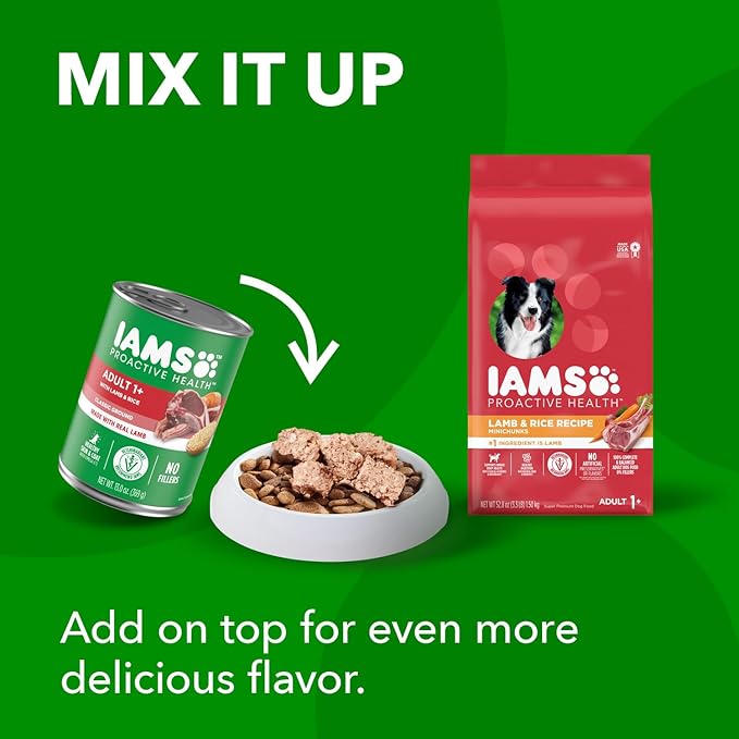 IAMS Proactive Health Minichunks Adult Dry Dog Food with Lamb & Rice, 30 lb. Bag