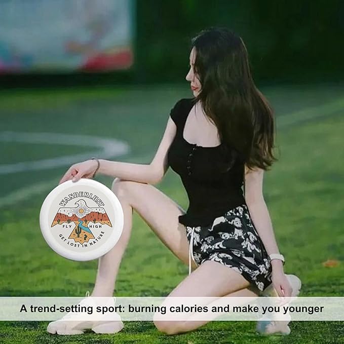 Phoenix Outdoor Flying Disc Fire Phoenix Black Ultimate Disc 175g for Boys Girls Men Women Birthday Christmas