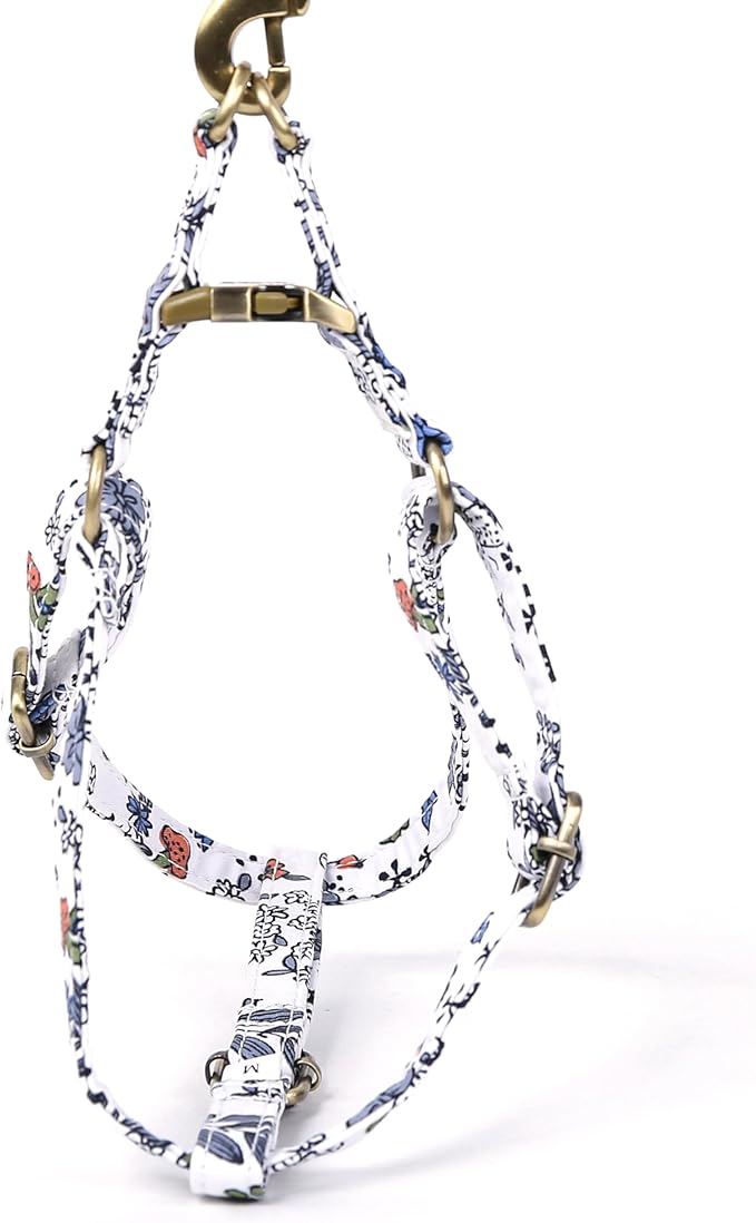 Angie and Allie Organic Cotton Personalized Step in Dog Harness,Custom Dog Halter Vests,Adjustable No Pull Canine Halter Harness for Small Medium Large Dogs