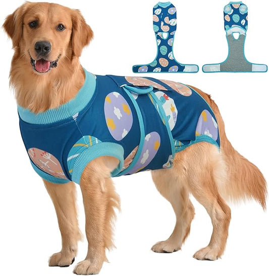 Kuoser Dog Surgery Recovery Suit, Doggie Surgical Bodysuit for Female Male Dogs, Pet Anti Licking Shirt for Spay Neuter Dog Cone Alternative