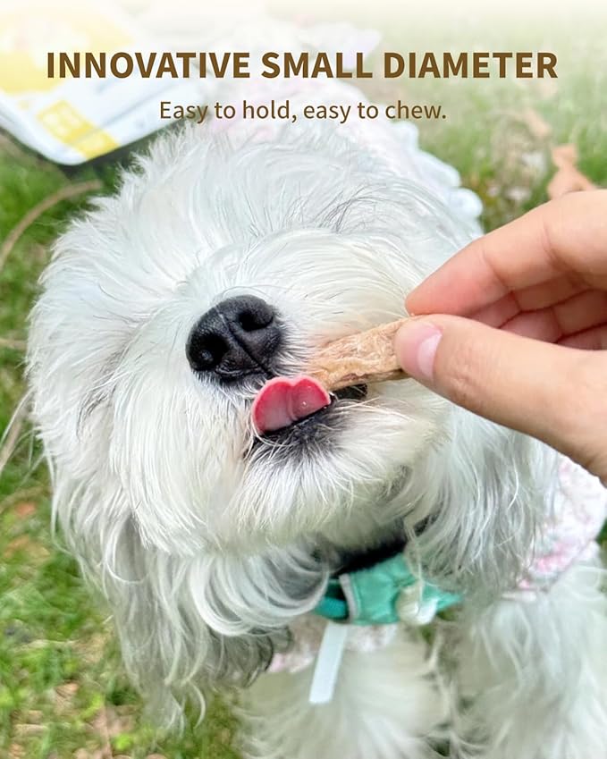 Freeze-Dried Chicken Neck Treat for Small Dog & Cat, Natural Single Ingredient Cats Dogs Dry Food, Healthy Whole Cut Pet Raw Treats for Dental Care (3.5 oz)