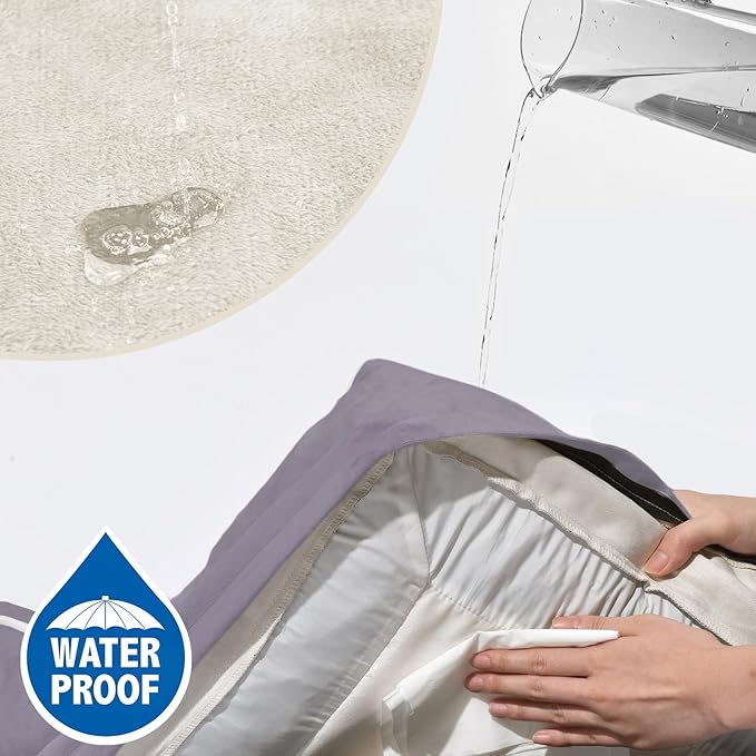 Comfort Expression Orthopedic Dog Bed for Medium Dogs 28x19 Inch, Waterproof Supportive Egg Crate Foam Medium Pet Bed with Removable Bolsters, Dog Couch with Washable Cover & Non-Slip Bottom, Purple