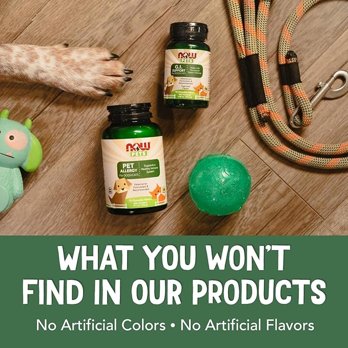 NOW Pet Health, L-Lysine Supplement, Powder, Formulated for Cats, NASC Certified, 8-Ounce