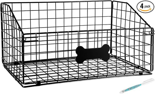 Large Dog Toy Basket Metal,Dog Toy Box,Dog Toy Bin for Living Room Area,Dog Toy Storage Basket,Dog Baskets for Toys,Puppy Toy Holder,Dogs Toy Container Organizer,Medium Pet Toy Food Storage