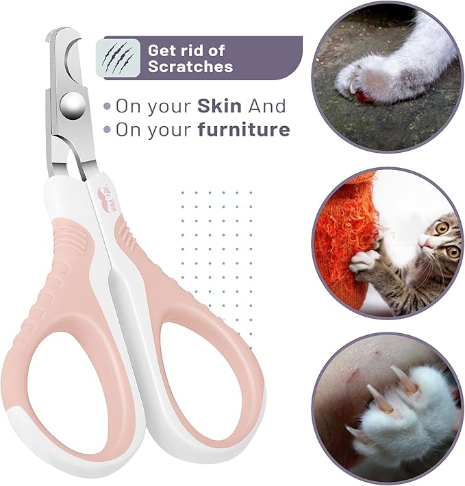 Mr. Pen Cat Nail Trimmer - Pink Cat Claw Clipper for Kittens & Small Dogs