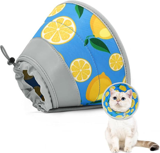 Cat Cone Collar Soft to Stop Licking, Adjustable, Foldable Lightweight Kitten Cones After Surgery Recovery for Cats & Kittens, Cat Cone Alternative (Royal Blue, S)