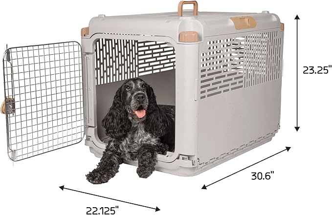 SportPet Designs Collapsible Pet Kennel, 30" Medium (Tan)