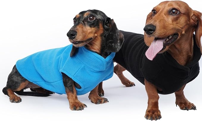 FUAMEY Dog Fleece Vest for Small Dogs,Warm Stretchy Dog Sweatshirts Pullover with Leash Hole Dogs Sweater Soft Pet Turtleneck Cozy Pet Vest Lightweight Sleeveless Pink XS