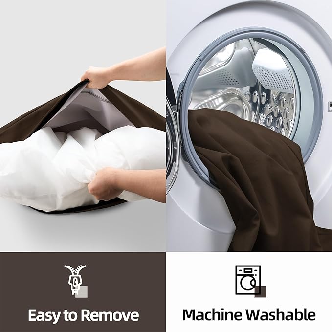 Sytopia 36 Inch Canvas Dog Bed for Large and Medium Dogs, Outdoor and Indoor Pet Bed, Waterproof Washable Removable Cover, Patio Pet Pad, Brown