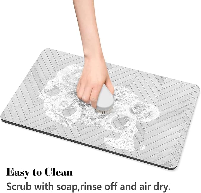 Dog Food Mats for Floors Absorbent, Pet Cat Food Mat - Quick Dry Dog Bowl Mats for Food and Water, Eco-Friendly Boho Pet Supplies