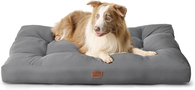 Bedsure Extra Large Dog Bed - Washable Giant Pet Bed Mattress with Oxford Fabric, Water Resistant Flat Pet Pillow Bed for XL Dog Crate, 44x35x4, Grey