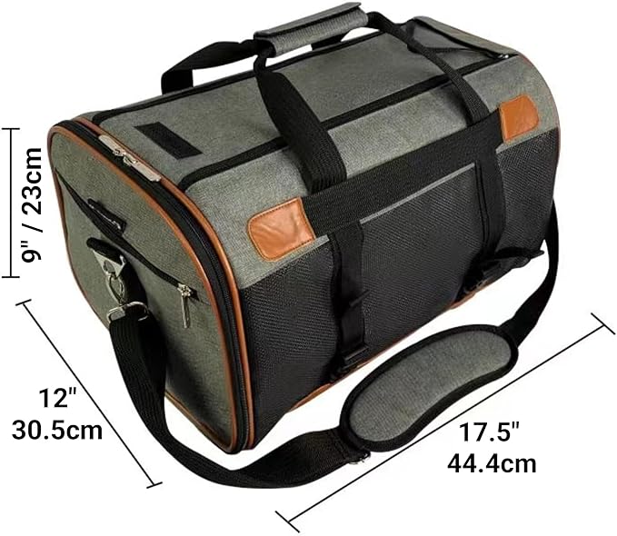 Mr. Peanut's Rhodium Mini Series Airline Compliant Pet Carrier, Check Sizing, Appropriate for Small Pets Only