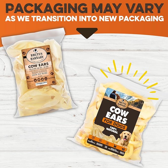 Cow Ears for Dogs – Thick Cut, Grass-Fed Angus Beef, All-Natural No-Rawhide Dog Treat Alternative