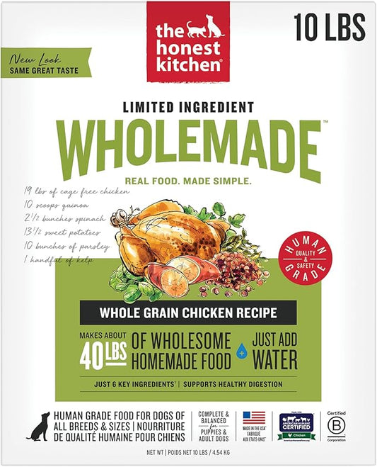 The Honest Kitchen Wholemade™ Limited Ingredient Chicken Dog Food, 10 lb Box