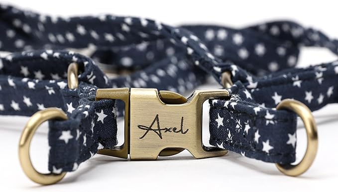 Angie and Allie Organic Cotton Personalized Step in Dog Harness,Custom Dog Halter Vests,Adjustable No Pull Canine Halter Harness for Small Medium Large Dogs
