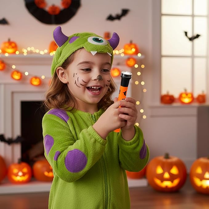 Kids Halloween Flashlight Skull Ghost Pumpkin Bat Spider Halloween Light Projector Halloween Props