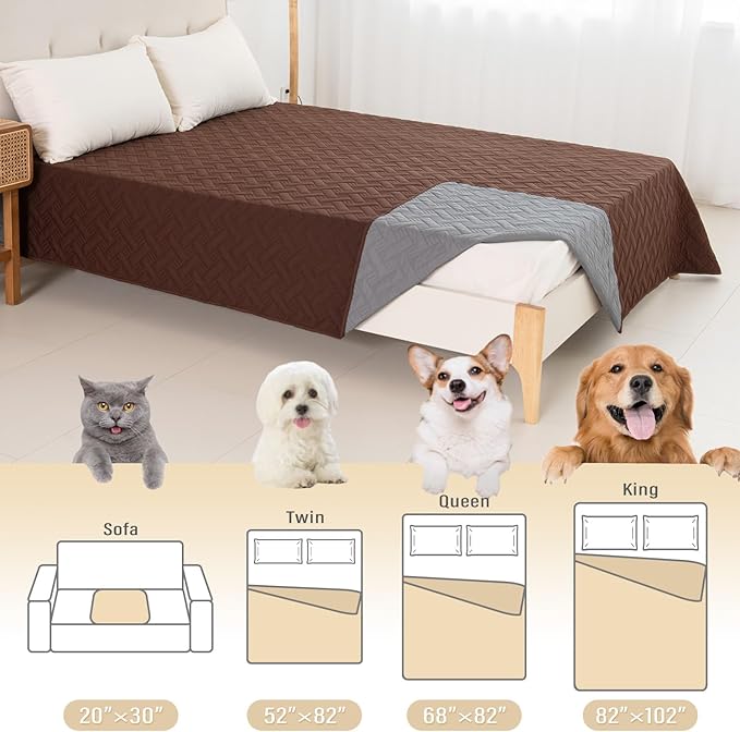 Dog Bed Cover for Pets - Blankets Rug Pads for Couch Protection Waterproof Bed Covers Dog Blanket Furniture Protector Reusable Changing Pad