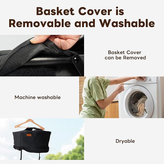 PETTENA Foldable Pet Stroller,4 Wheels Pet Strolling Cart for Small Dogs Cats up to 44 Lbs, Pet Travel Carrier Strolling Cart with Storage Basket, Portable Dog Cat Stroller with Breathable Mesh, Black