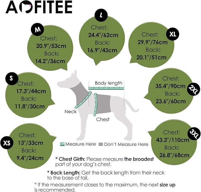 AOFITEE Dog Coat, Warm Dog Winter Coat, Reflective Turtleneck Large Dogs Jacket with Harness Built in, Turtleneck Pet Winter Jacket, Waterproof Pet Snow Jackets Fleece Vest, Green XL