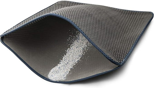 WePet Cat Litter Mat, Kitty Litter Trapping Mat, Honeycomb Double Layer Mats, No Phthalate, Urine Waterproof, Easy Clean, Scatter Control, Catcher Litter Tray Box Rug Carpet