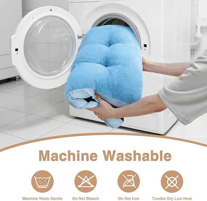 MIHIKK Washable XXL Dog Bed for Extra Large Dogs with Anti-Slip Bottom, Premium Foam Pet Pad for Crate for Large Medium Small Sized Puppies, 47" x 29" Blue