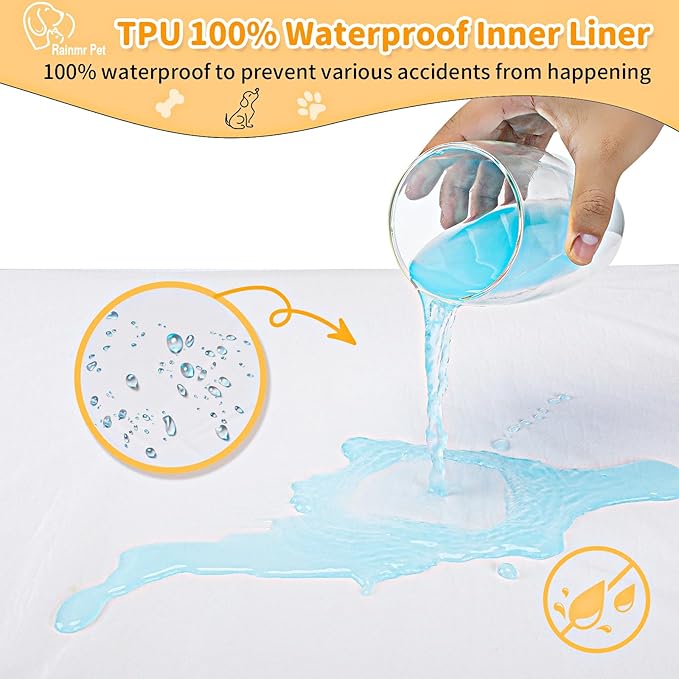 Orthopedic Dog Beds for Large Dogs, 7" Memory Foam Dog Beds with Waterproof Liner, Chew Proof Microsuede Cover, Removable and Washable, Nonskid Bottom, 48"x30"x7" L Khaki