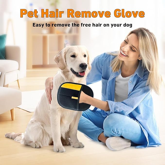 Electrostatic Pet Hair Remover Glove,Magic Brush Pet Hair,Sniffy Universe Dog Brush,Pet Hair Removal Gloves for Pet Hair,Reusable Cat & Dog Hair Remover for Carpet, Curtain(3pcs)