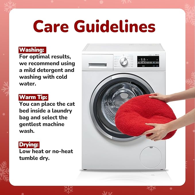 CATISM Christmas Cat Bed - Cat Bed for Indoor Cats, Cute Santa Claus Cat Beds with Warm Cushions Removable Cave with Non-Slip Bottom