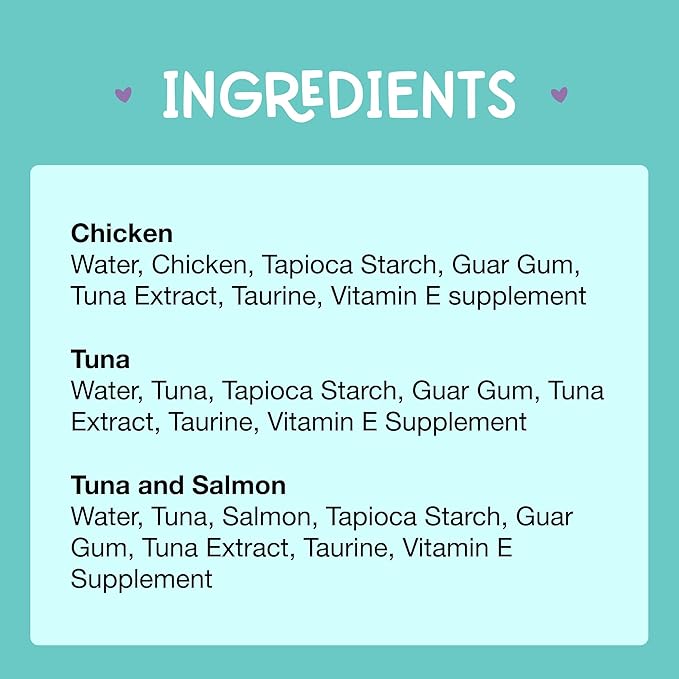 LOVE, NALA - Natural Lickable Cat Squeeze Up Treat,Topper - Variety Pack Mousse - Wet Food Cat Puree - Grain Free, Non-GMO, Minerals, Vitamins - 24 Pack 12 oz.