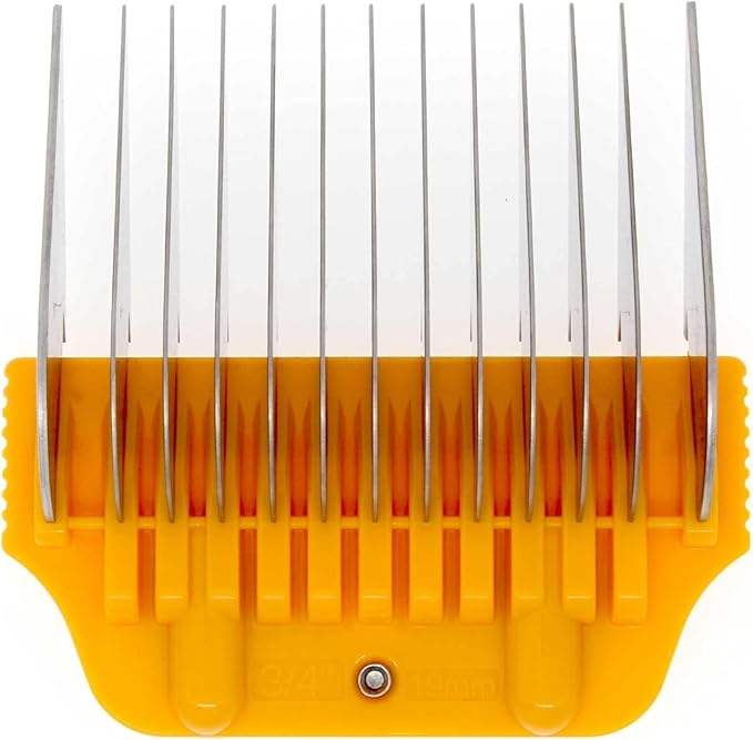 19MM 3/4" Cut Wide Clipper Guard Attachment Fits for A5 Type Blade | Stainless Steel Blade for Professional Groomers and Stylist | Snap-On/Off Design