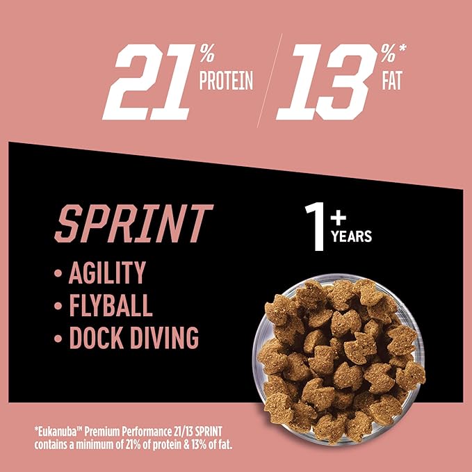 Eukanuba Adult Premium Performance 21/13 Sprint Dry Dog Food, 4.5 lb Bag