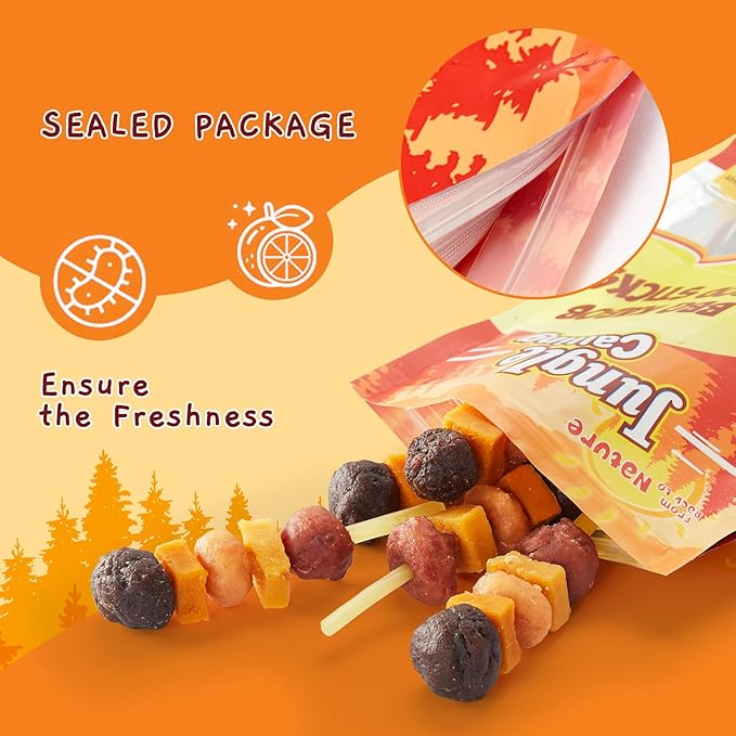 Jungle Calling Dog Treats,Dogs Kabob with Cod Stick, Rawhide-Free Chews, Made with Chicken, Duck, Beef, Sweet Potato and Pumpkin