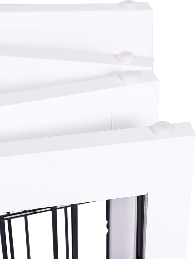 Internet's Best Wire Dog Gate with Arched Top - 4 Panel - 30" Tall - White