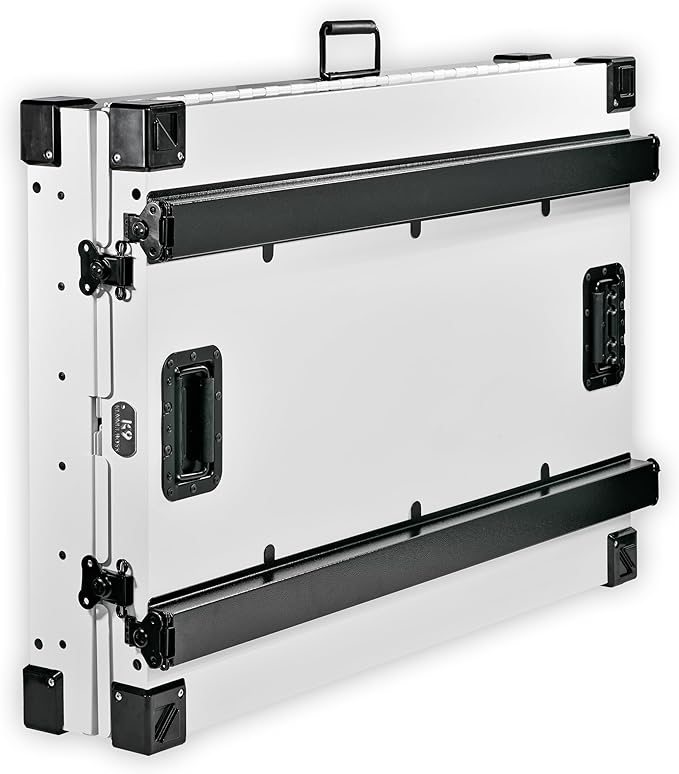 Heavy Duty Fully Collapsible Powder-Coated Aluminum Dog Crate - Large (White)