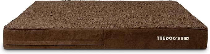 The Dog’s Bed Orthopedic Memory Foam Dog Bed, XXL Brown Plush, Pain Relief for Arthritis, Hip & Elbow Dysplasia, Post Surgery, Lameness, Supportive, Calming, Waterproof Washable Cover