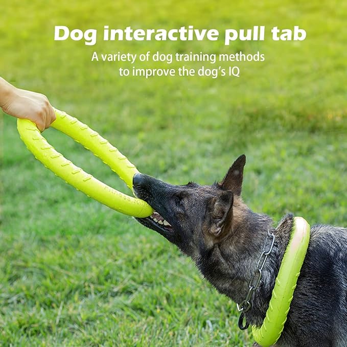 Large Dog Durable Indestructible Floating Flying Disc Ring Toys for Chewers,Pool Swimming,Throwing,Catching,Grabbing Pitch,Indoors,Outdoors Playing&Training