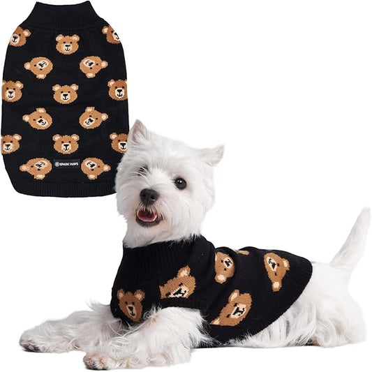 Spark Paws Knit Dog Sweater – Ultra Soft Warm Winter Dog Sweater for Small, Medium & Large Dogs – Stretch Fit Pet Sweater for French Bulldog, Pitbull, Girl & Boy Dogs Jacket, (Broken Teddy, S)