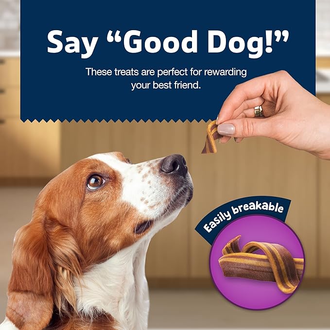 Blue Buffalo Sizzlers Bacon-Style Dog Treats with Real USA Pork, Original Flavor, 15-oz Bag