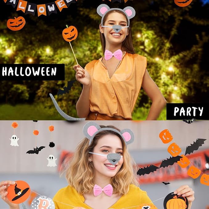 ONEPEACE Halloween Animal Costume Accessory Set for Halloween Party, Birthday, Christmas, Cosplay Animal Fancy Dress up