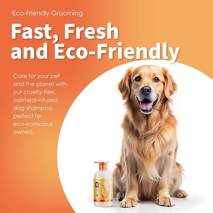 Arf Arf Dog Shampoo Softening Formula, Soften & Fluffy Oatmeal 16oz—Plant-Based 4-in-1: Cleans, Conditions, detangles, moisturizes. Oatmeal & Honey Soothe Itchy Skin. Hypoallergenic. Made in Taiwan.