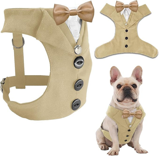 AVERYDAY Dog Tuxedo for Wedding Outfit, Dog Suit and Tie Costumes for Birthday, Halloween, Cosplay, Christmas Party, Pet Formal Wear with Bowtie, Tux for Medium Large Dogs, Bulldog, Labrador, Husky