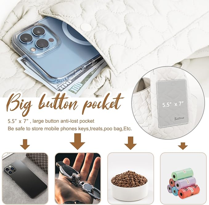 Dog Sling for Small Dogs, Front Dog Sling Carrier, Padded Adjustable Pet Soft Carrier with Adjustable Shoulder Strap, Travel Safety Harness Machine Washable for Small Cats Puppy Outdoor