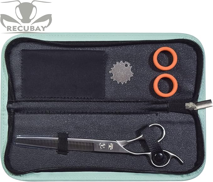 Left Handed Matte Deluxe Dog Grooming Scissors Great Grooming Shears for All Breeds,Design For Professional Groomer. (54T Thinner Lefty)