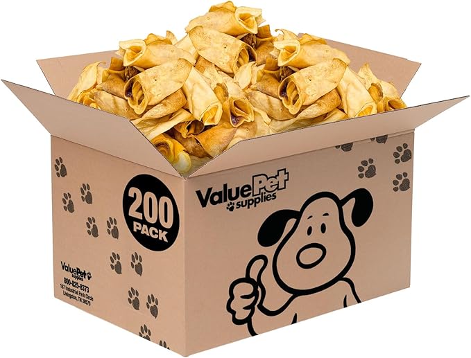 ValueBull Premium Cow Ears, 200 Count Bulk Pack - All Natural Dog Treats, 100% Angus Beef, Single Ingredient, Cleans Teeth & Gums